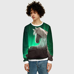 Свитшот мужской Хакер лошадь, цвет: 3D-белый — фото 2