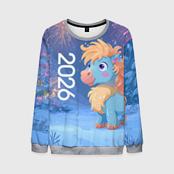 Мужской свитшот Милая лошадка 2026