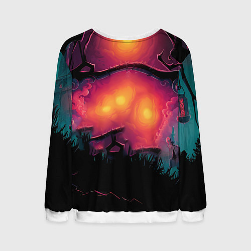 Мужской свитшот Лошадь рок стиль / 3D-Белый – фото 2