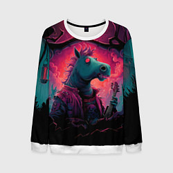 Мужской свитшот Лошадь рок стиль