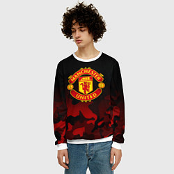 Свитшот мужской Манчестер Юнайтед камуфляж текстура, цвет: 3D-белый — фото 2