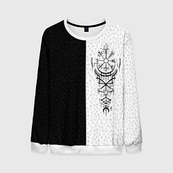 Мужской свитшот Вегвизир и став бессмертия в рунах