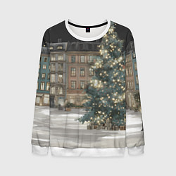 Мужской свитшот Елка во дворе