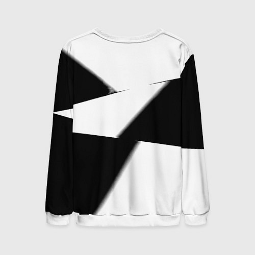 Мужской свитшот Реал Мадрид геометрия полосы / 3D-Белый – фото 2