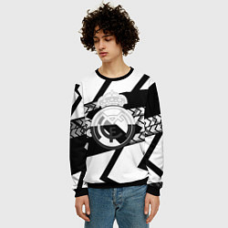 Свитшот мужской Реал Мадрид краски полосы, цвет: 3D-черный — фото 2