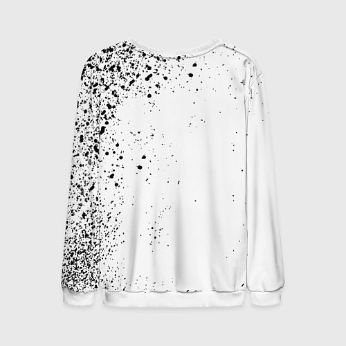 Мужской свитшот Реал Мадрид черно белые краски / 3D-Белый – фото 2