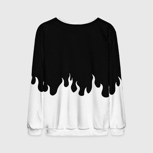 Мужской свитшот Реал Мадрид огонь белый / 3D-Белый – фото 2