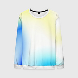 Свитшот мужской Color yellow blue white, цвет: 3D-белый
