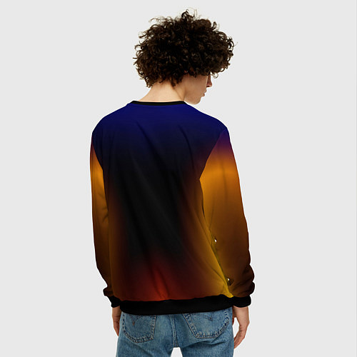 Мужской свитшот Color black red blue / 3D-Черный – фото 4