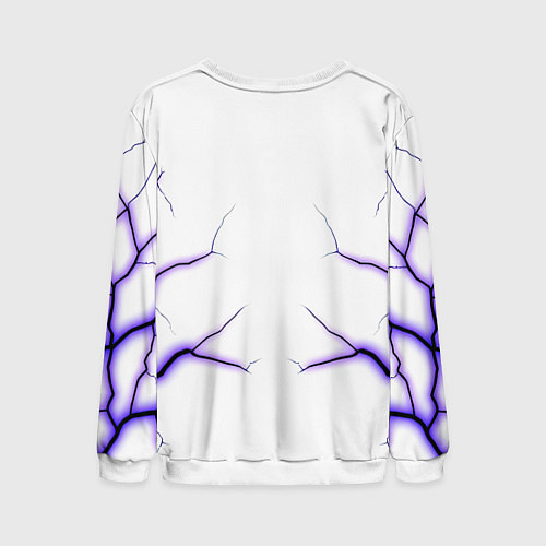 Мужской свитшот Color white purple / 3D-Белый – фото 2