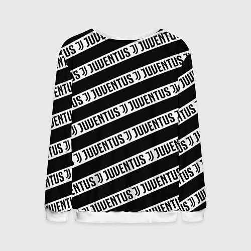 Мужской свитшот Ювентус полосы линии спорт / 3D-Белый – фото 2