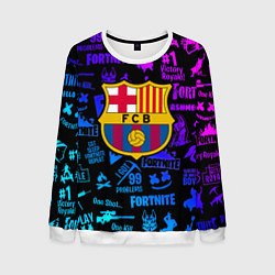 Мужской свитшот Barcelona x fortnite neon