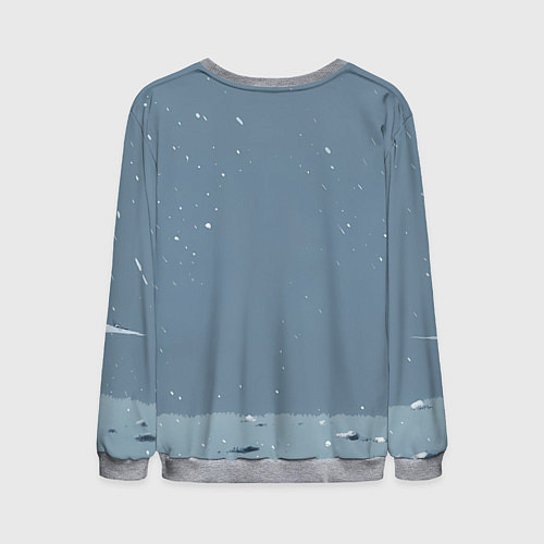 Мужской свитшот 2026 Новогодняя карикатурная лошадка / 3D-Меланж – фото 2