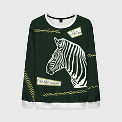Мужской свитшот Зебра-коллаж