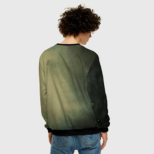 Мужской свитшот Эльф в режиме энергосбережения / 3D-Черный – фото 4