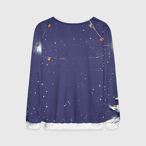 Мужской свитшот Новогодняя лошадь символ 2026 года / 3D-Белый – фото 2