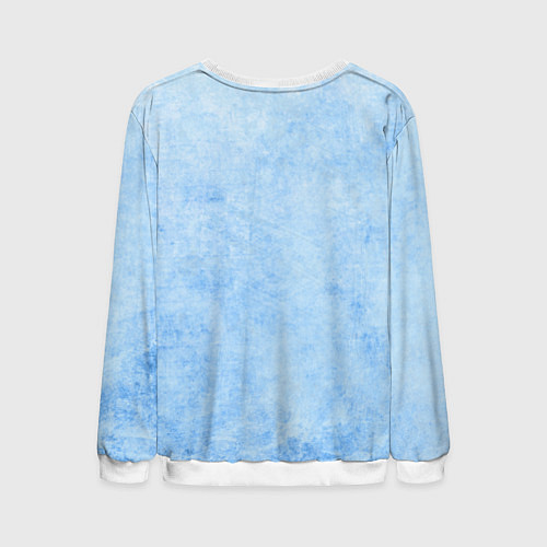 Мужской свитшот Соник - синий ёж / 3D-Белый – фото 2