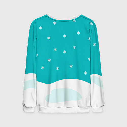 Мужской свитшот Лошадь на горе мандаринов 2026 / 3D-Белый – фото 2