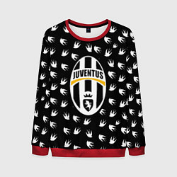Свитшот мужской Ювентус ласточки паттерн, цвет: 3D-красный