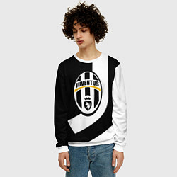 Свитшот мужской Ювентус полосы спорт линии, цвет: 3D-белый — фото 2