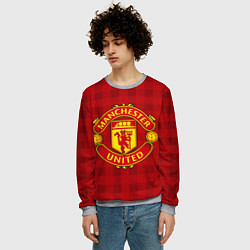 Свитшот мужской Manchester United, цвет: 3D-меланж — фото 2