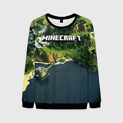 Свитшот мужской Minecraft Location, цвет: 3D-черный