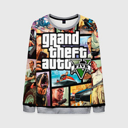 Свитшот мужской GTA 5: City Stories, цвет: 3D-меланж