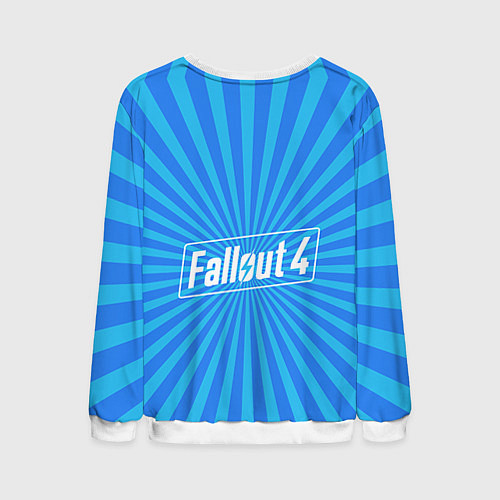 Мужской свитшот Fallout Blue / 3D-Белый – фото 2