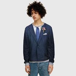 Свитшот мужской Жених, цвет: 3D-меланж — фото 2