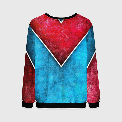 Мужской свитшот Grunge superhero line - геометрические линии / 3D-Черный – фото 2