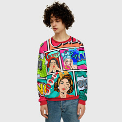 Свитшот мужской POP ART, цвет: 3D-красный — фото 2