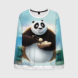 Свитшот мужской Кунг фу панда, цвет: 3D-белый