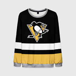 Свитшот мужской Pittsburgh Penguins: Black, цвет: 3D-меланж