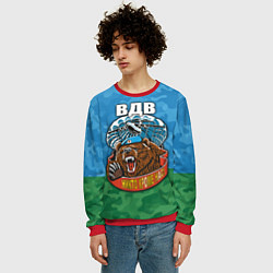 Свитшот мужской ВДВ медведь - никто кроме нас, цвет: 3D-красный — фото 2