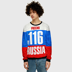 Свитшот мужской Russia: from 116, цвет: 3D-черный — фото 2