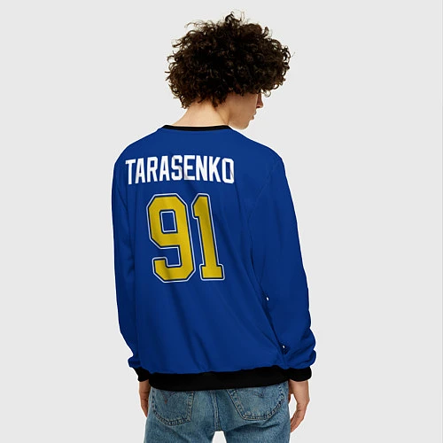 Мужской свитшот St Louis Blues: Tarasenko 91 / 3D-Черный – фото 4