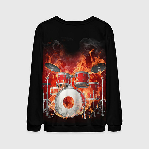 Мужской свитшот Огненный барабанщик / 3D-Черный – фото 2