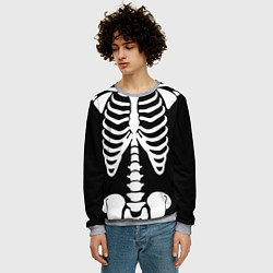 Свитшот мужской Скелет, цвет: 3D-меланж — фото 2