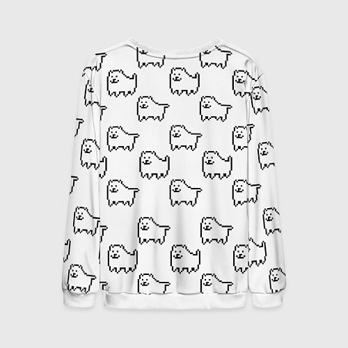 Мужской свитшот Undertale Annoying dog white / 3D-Белый – фото 2