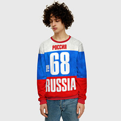 Свитшот мужской Russia: from 68, цвет: 3D-красный — фото 2