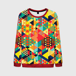 Свитшот мужской Геометрия, цвет: 3D-красный