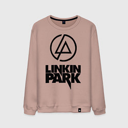 Свитшот хлопковый мужской Linkin Park, цвет: пыльно-розовый