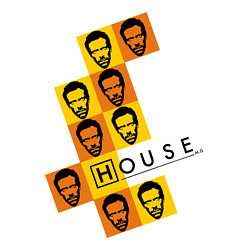Свитшот хлопковый мужской House Faces, цвет: белый — фото 2