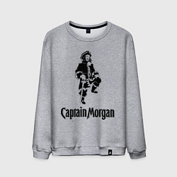 Свитшот хлопковый мужской Capitan Morgan, цвет: меланж