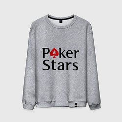 Свитшот хлопковый мужской Poker Stars, цвет: меланж