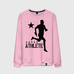 Свитшот хлопковый мужской Лёгкая атлетика, цвет: светло-розовый