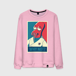 Свитшот хлопковый мужской Zoidberg: Why not?, цвет: светло-розовый