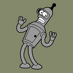 Свитшот хлопковый мужской Bender Error, цвет: авокадо — фото 2