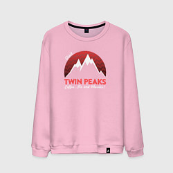 Свитшот хлопковый мужской Twin Peaks: Pie & Murder, цвет: светло-розовый