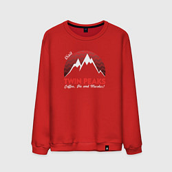 Свитшот хлопковый мужской Twin Peaks: Pie & Murder, цвет: красный